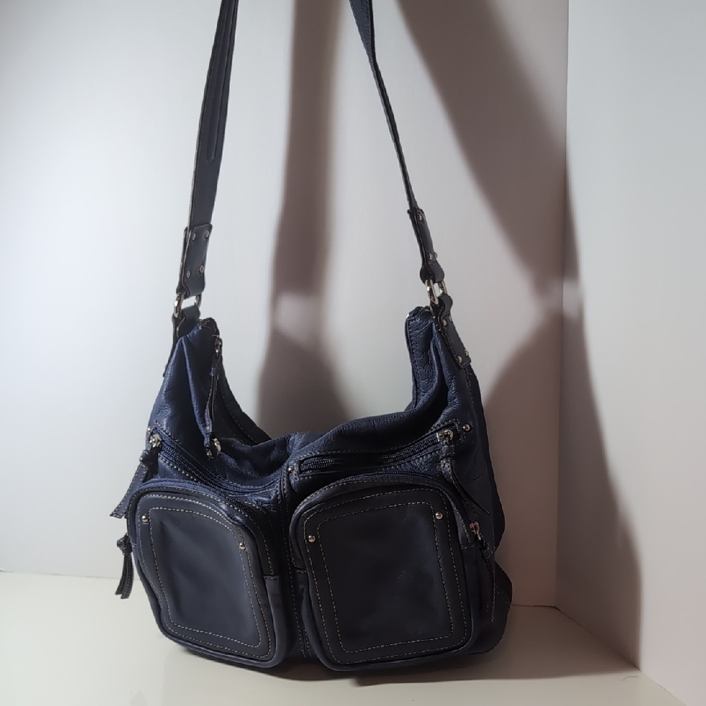 Tignanello Dark Blue Shoulder Bag